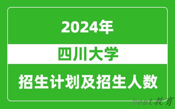 四川大学2024年在河南的招生计划和招生人数