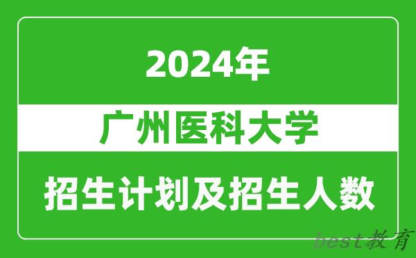 广州医科大学2024年在河南的招生计划和招生人数