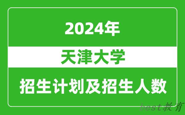 天津大学2024年在河南的招生计划和招生人数