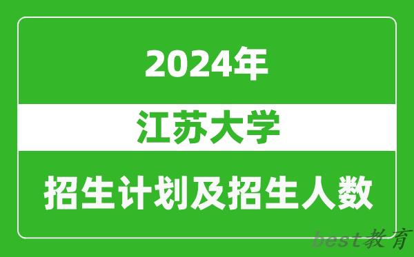 江苏大学2024年在天津的招生计划及招生人数