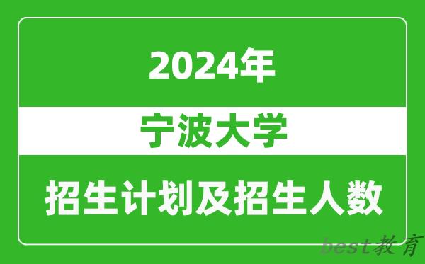 宁波大学2024年在天津的招生计划及招生人数