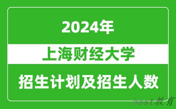 上海财经大学2024年在天津的招生计划及招生人数