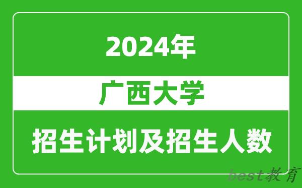 广西大学2024年在内蒙古的招生计划及招生人数