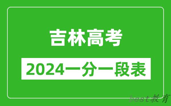 吉林高考分数线2024年一分一段表（物理类+历史类）