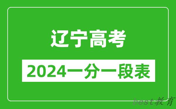 辽宁高考分数线2024年一分一段表（物理类+历史类）