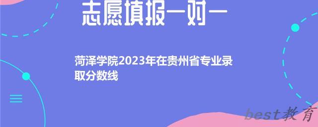 菏泽学院2024年高考在贵州专业录取分数线