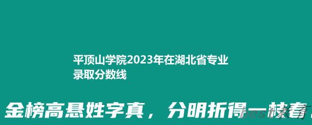 平顶山学院2024年高考在湖北省专业录取分数线