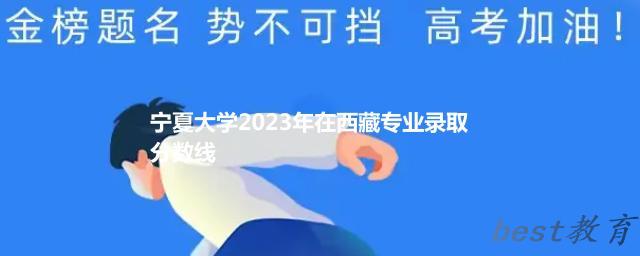 宁夏大学2024年高考在西藏专业录取分数线