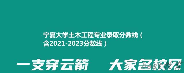 宁夏大学土木工程专业录取分数线（含2021-2023分数线）