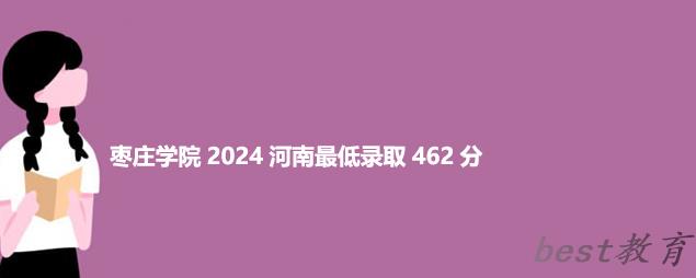 枣庄学院2024河南最低录取多少分