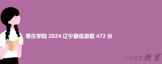 枣庄学院2024辽宁最低录取多少分