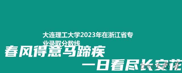 大连理工大学2024年高考在浙江省专业最低分和最高分