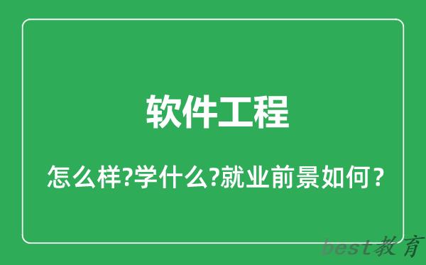 软件工程专业怎么样,软件工程专业就业方向及前景分析