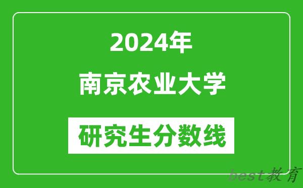 2024年南京农业大学研究生分数线一览表（含2023年历年）