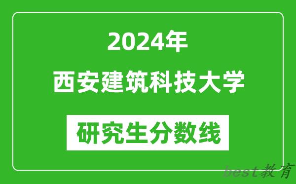 2024年西安建筑科技大学研究生分数线一览表（含2023年历年）