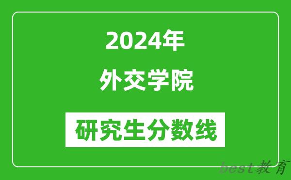 2024年外交学院研究生分数线一览表（含2023年历年）