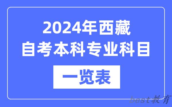 2024年西藏自考本科专业科目一览表,西藏自考本科有哪些学校和专业