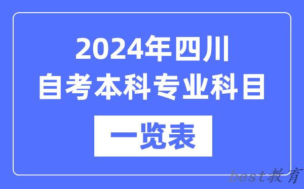 2024年四川自考本科专业科目一览表,四川自考本科有哪些学校和专业